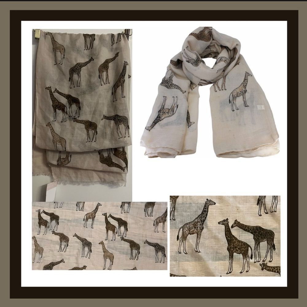 NWT Etsy Giraffe 🦒 Patterned Premium Soft Touch Scarf from Norway